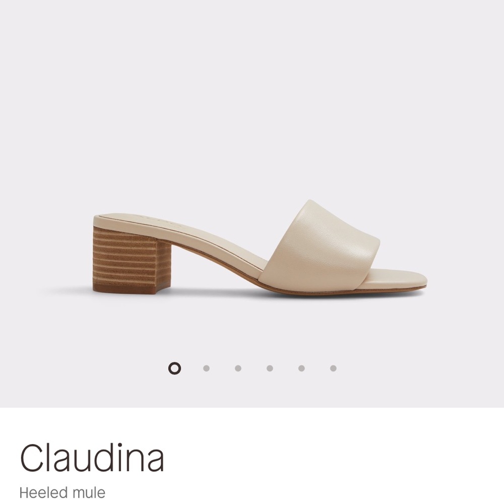 Beige Heeled Mules Aldo size 7